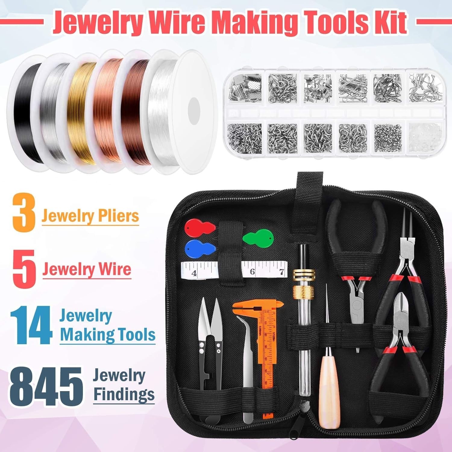 Jewelry Making Kit with Tools & Wire
