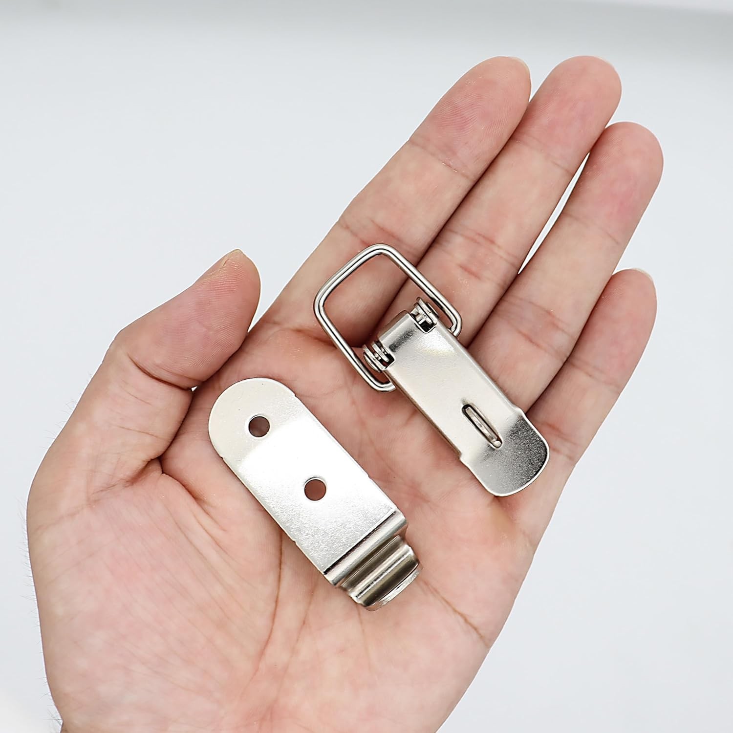 Lesnala 8 Pcs Stainless Steel 90 Degree Spring Toggle Silver-90 Degrees-8pcs