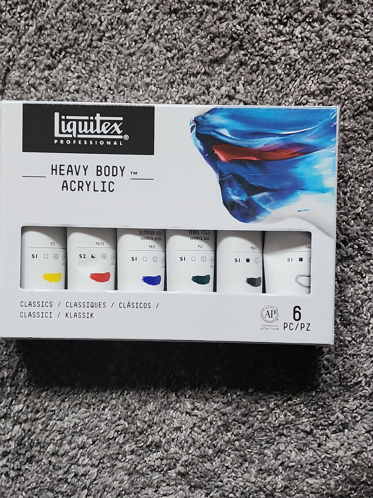 Liquitex Professional Heavy Body Acrylic Paint Set, Classic Set 6pc
