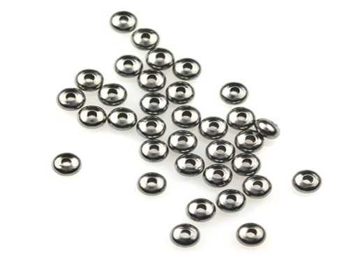 100 Teenie Tiny Black Oxide Rondelle Spacer Beads 3MM