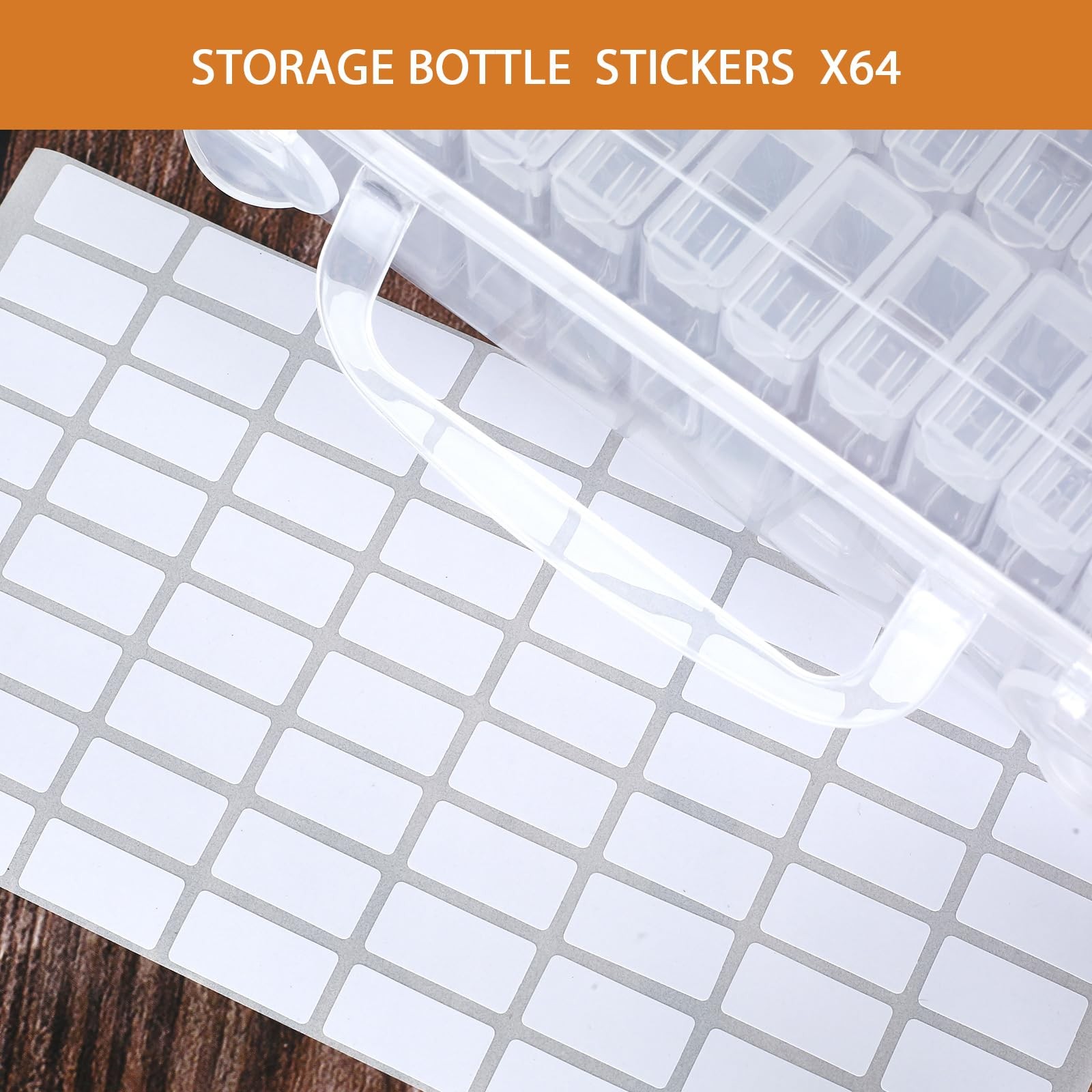 Storage Container, 48 Slots Portable Bead Organizer Box with Diamond Art Acce…