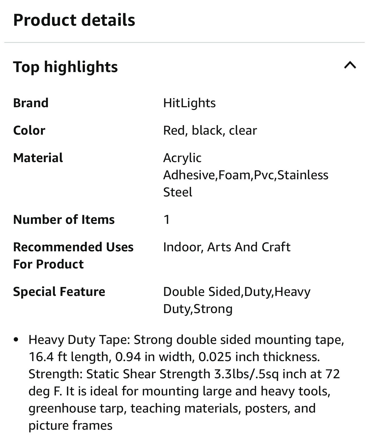 Double Sided, 16.4FT Length, 0.94 Inch, Tape Heavy Duty 3M, Waterproof Foam Tape