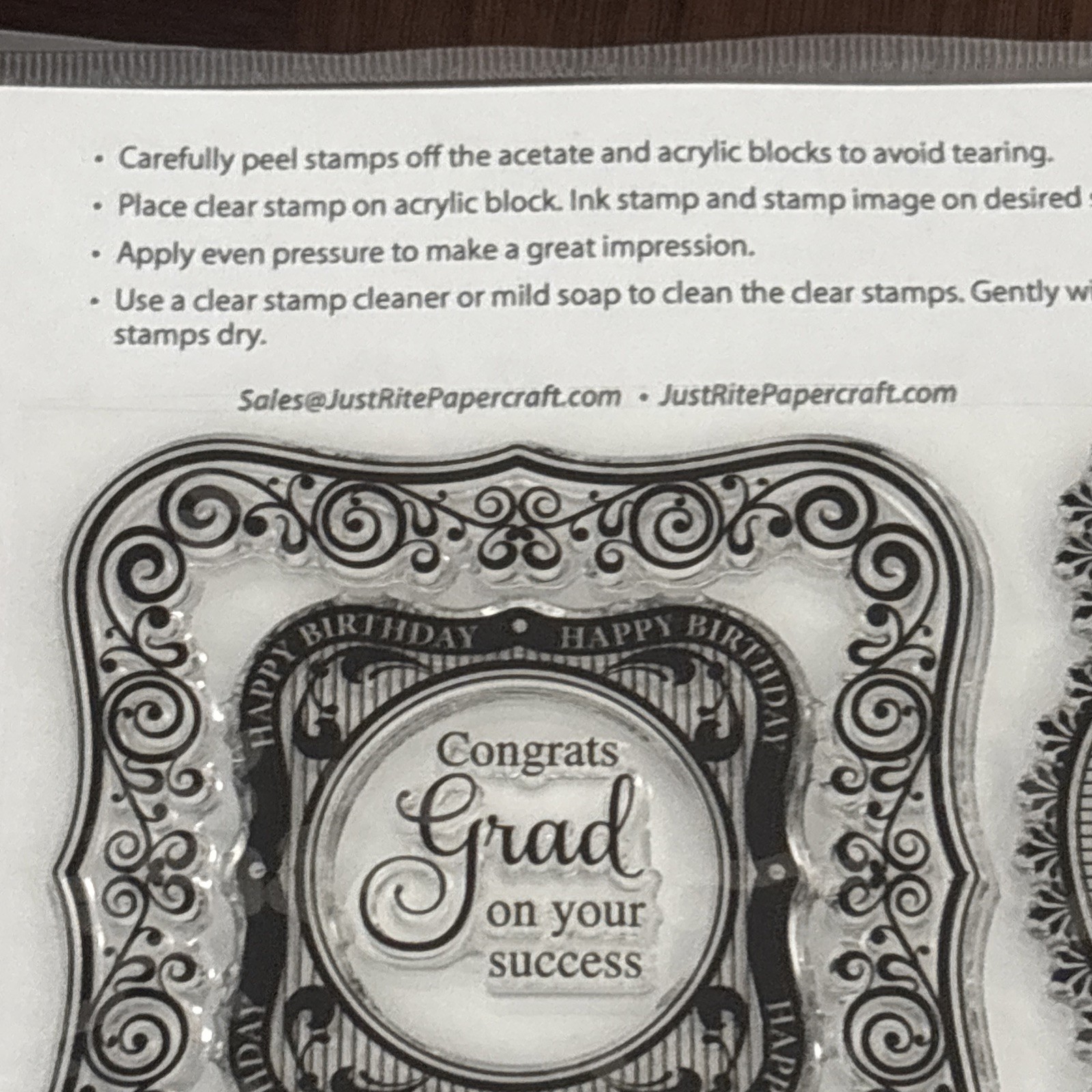 Spellbinders Just Rite Clear Stamps, Celebration Labels One & Bracket Borders