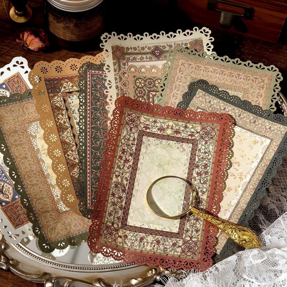 30 Sheets , Assorted Set – 3 Pack Background Stationery Paper Ephemera for Ju…