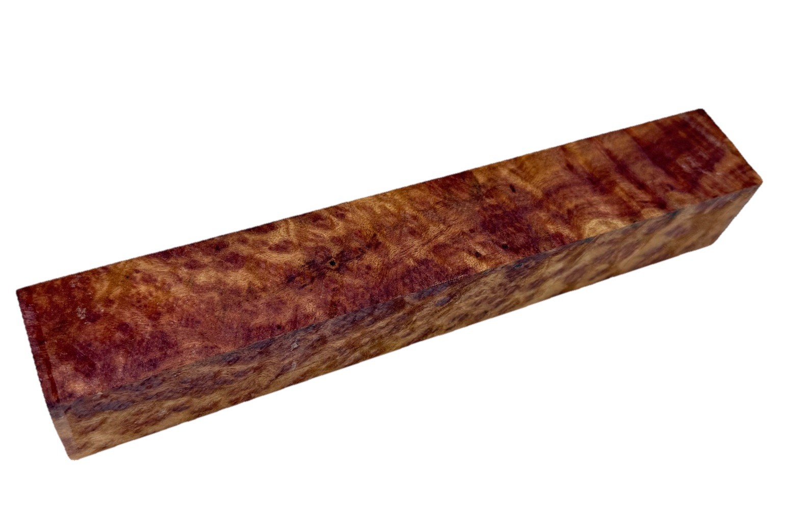 Camphor Burl wood turning blank 1-1/2″ x 1-1/2” x 9-3/4″ (z23) dried – BUG HOLE