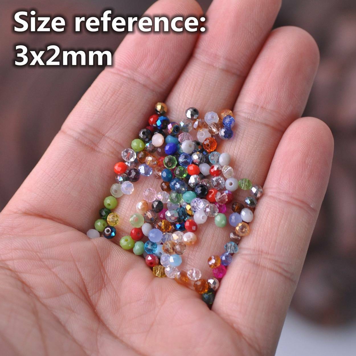 3mm 4mm 6mm 8mm 10mm 12mm Rondelle Faceted Crystal Glass Loose Spacer Beads lot