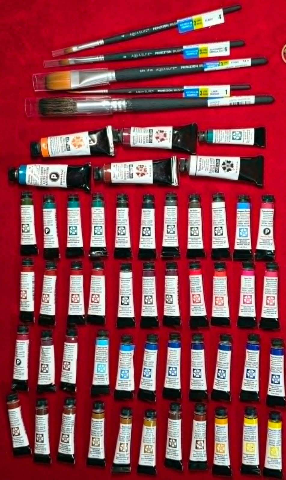 Lot Of 48 Daniel Smith Extra Fine Watercolors – 5ml + 15ml Gouache NEW FRESH
