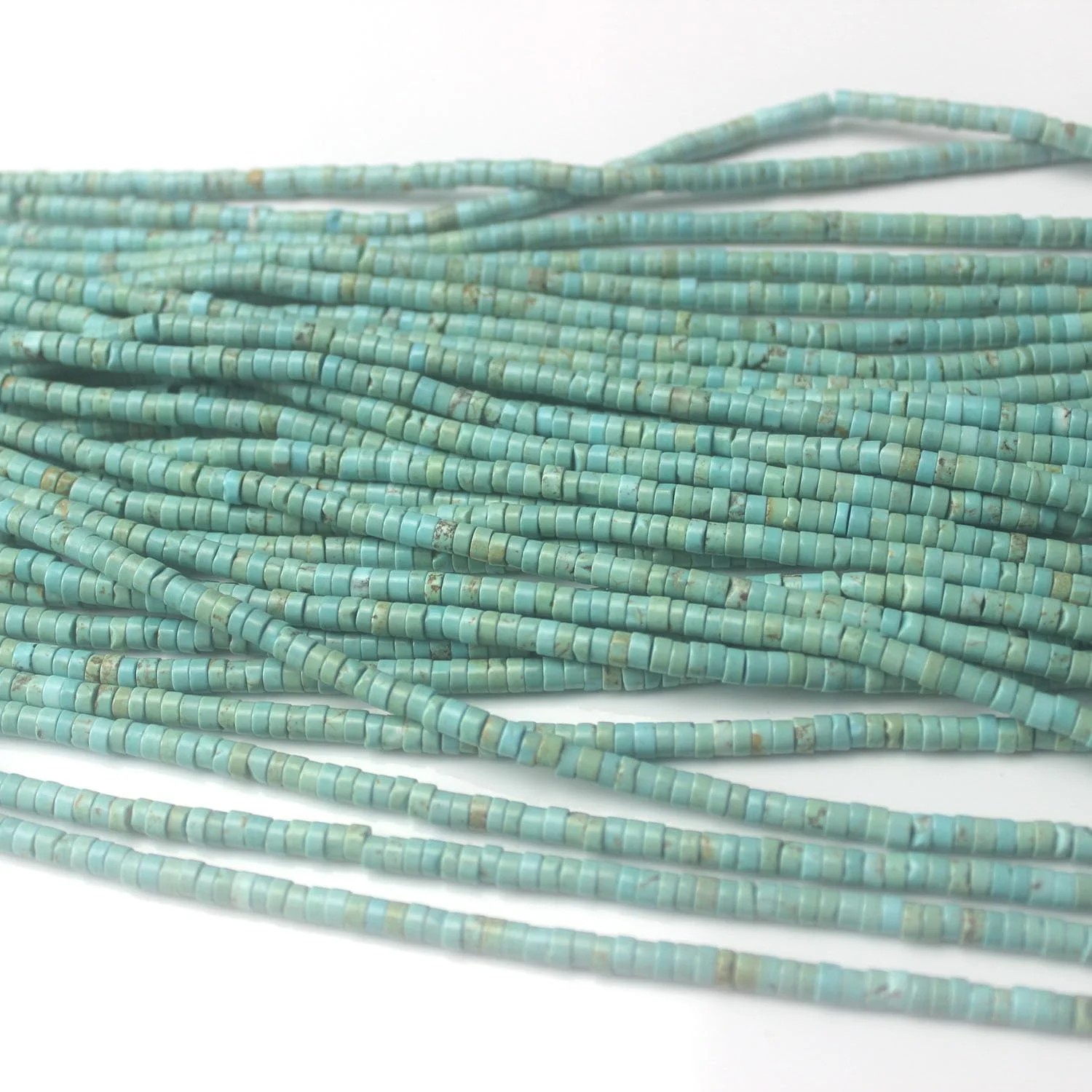 160pcs 3x2mm Natural Turquoise Heishi Disc Rondelle Spacer Stone Semi Precious G