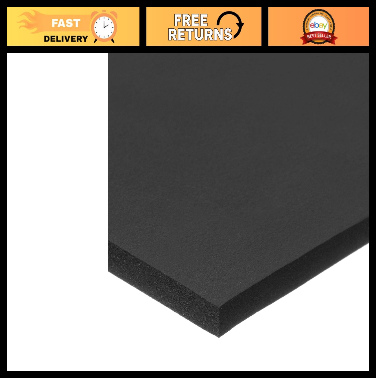 Polyurethane Foam Sheet 1/8″ Thick, 13″x13″ – Non-Adhesive, Versatile Crafting M