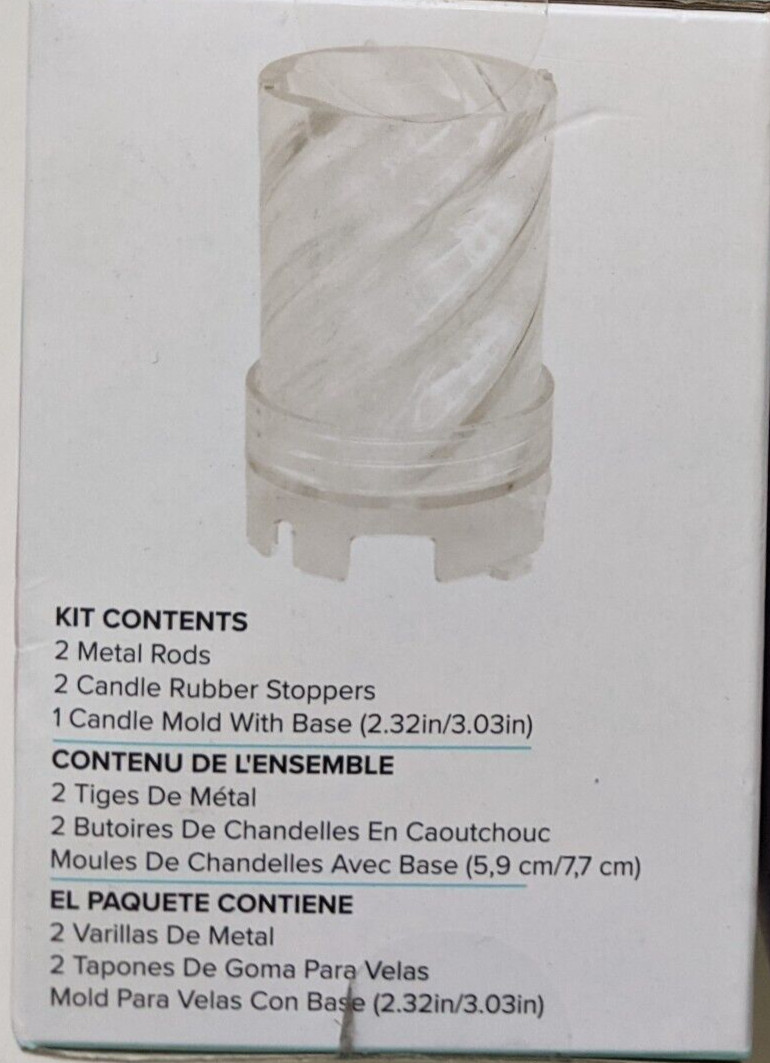 2 Wick We R Memory Keepers Small Cylinder & Spiral Candle Mold 2.32″ x 3.03″