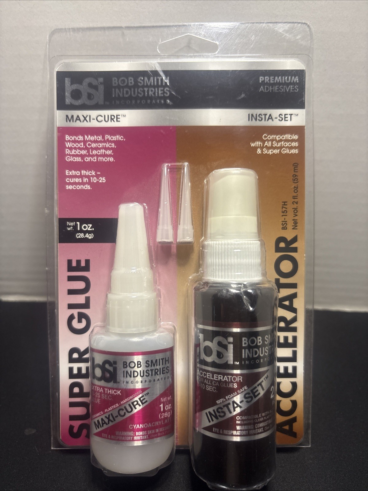 Bob Smith Industries BSI-157H Maxi Cure/Insta-Set Combo Pack (3 oz. Combined) 💅