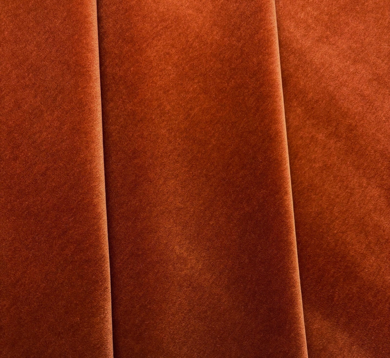 DESIGNER PLUSH MOHAIR HARVEST ORANGE VELVET MULTIPURPOSE FABRIC BY YARD 55″W