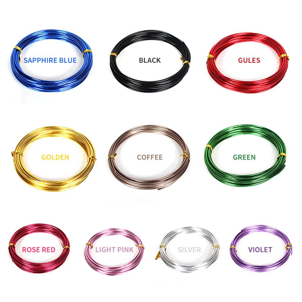 5 Metre x Aluminium WIRE for Craft & Jewellery Making Florist Floral 0.8/1/1.5MM