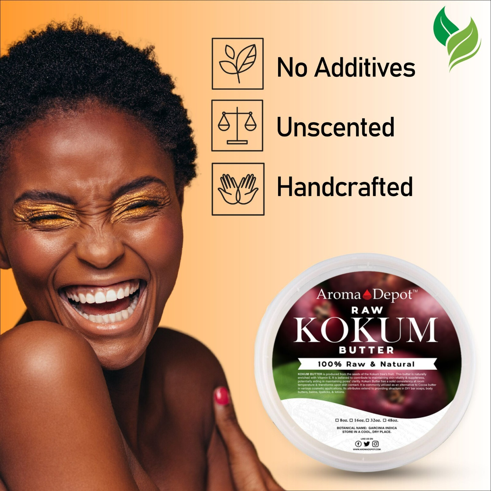 Raw Kokum Butter 2 lb 100% Pure Natural Cold Pressed Skin Care Moisturizer POUCH