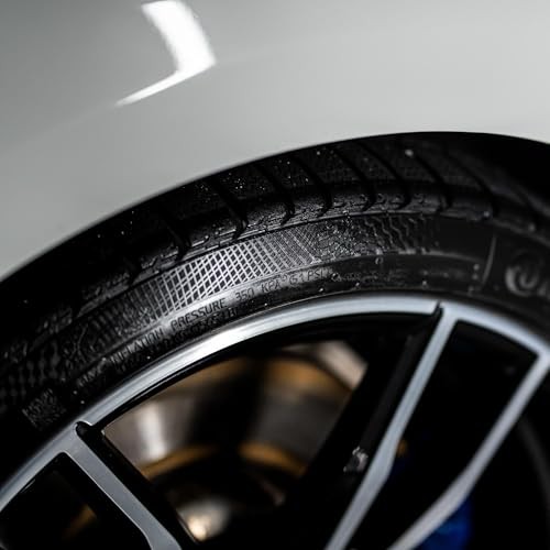 Tire Dressing – Deep Black Finish & Clean Satin Sheen for Rubber Tires – Water