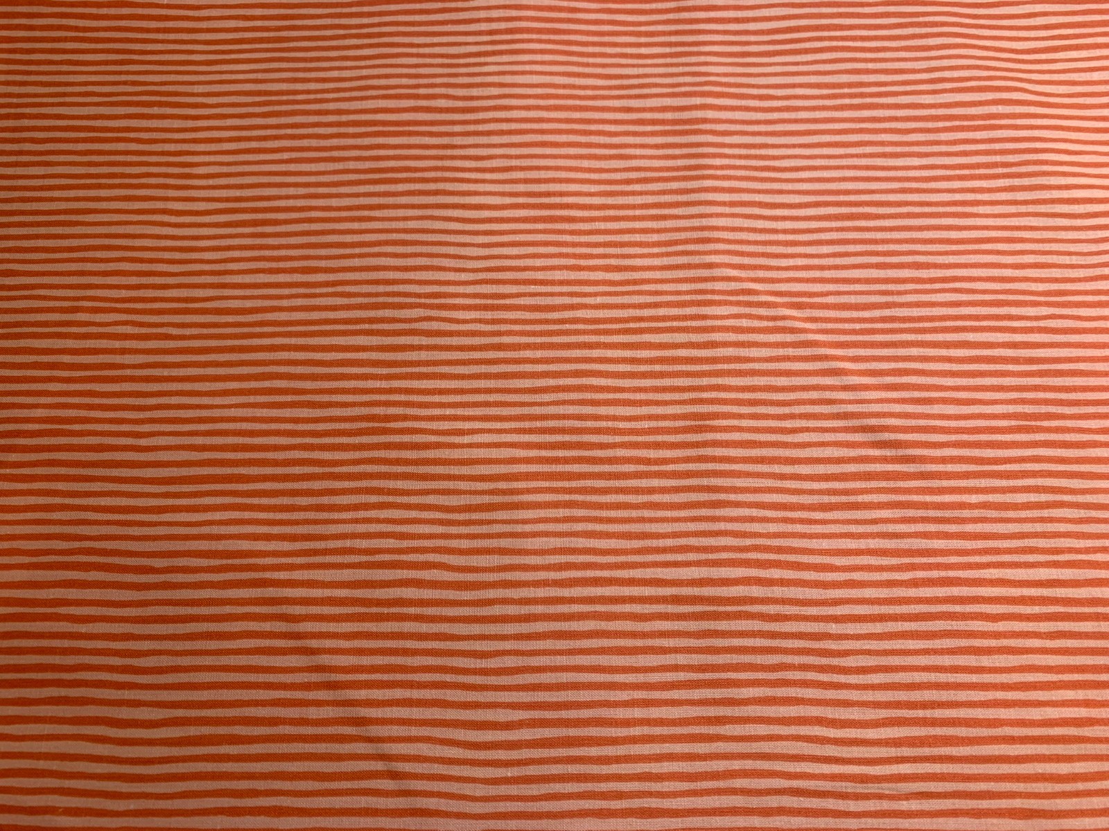 Orange Stripes Cotton Fabric Vintage 90’s OOP