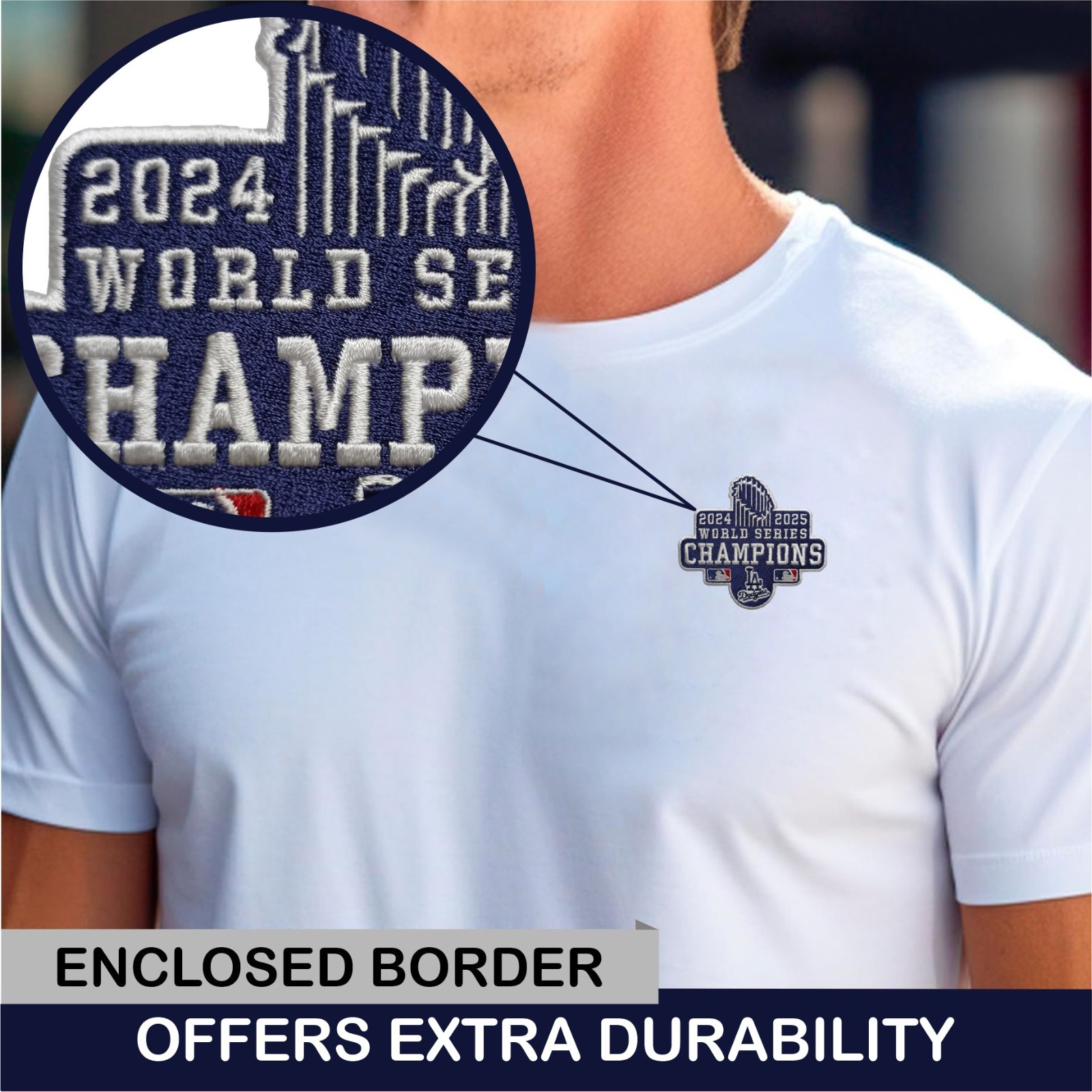 LA Dodgers 2024-2025 World Series Champion Iron On Patch-Sew Patch-Embroidered