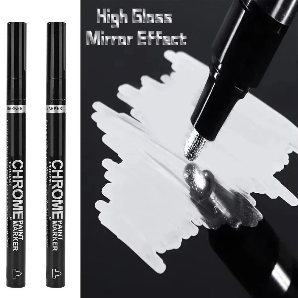 Liquid Chrome Markers Set, Permanent Mirror Pens for Plastic, Metal, Art