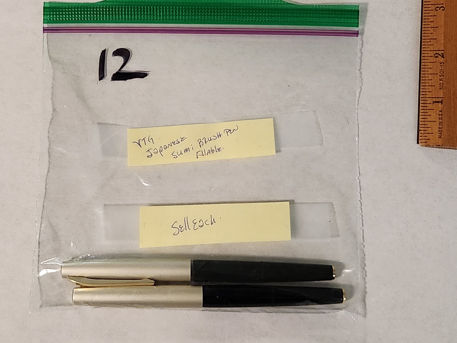 Vintage Pen Style Fillable – Sumi, Sumi-e, Calligraphy / Brush with Cap – NOS