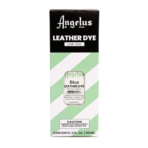 Angelus Blue Leather Dye Permanent Alcohol Based Versatile Durable 4Oz