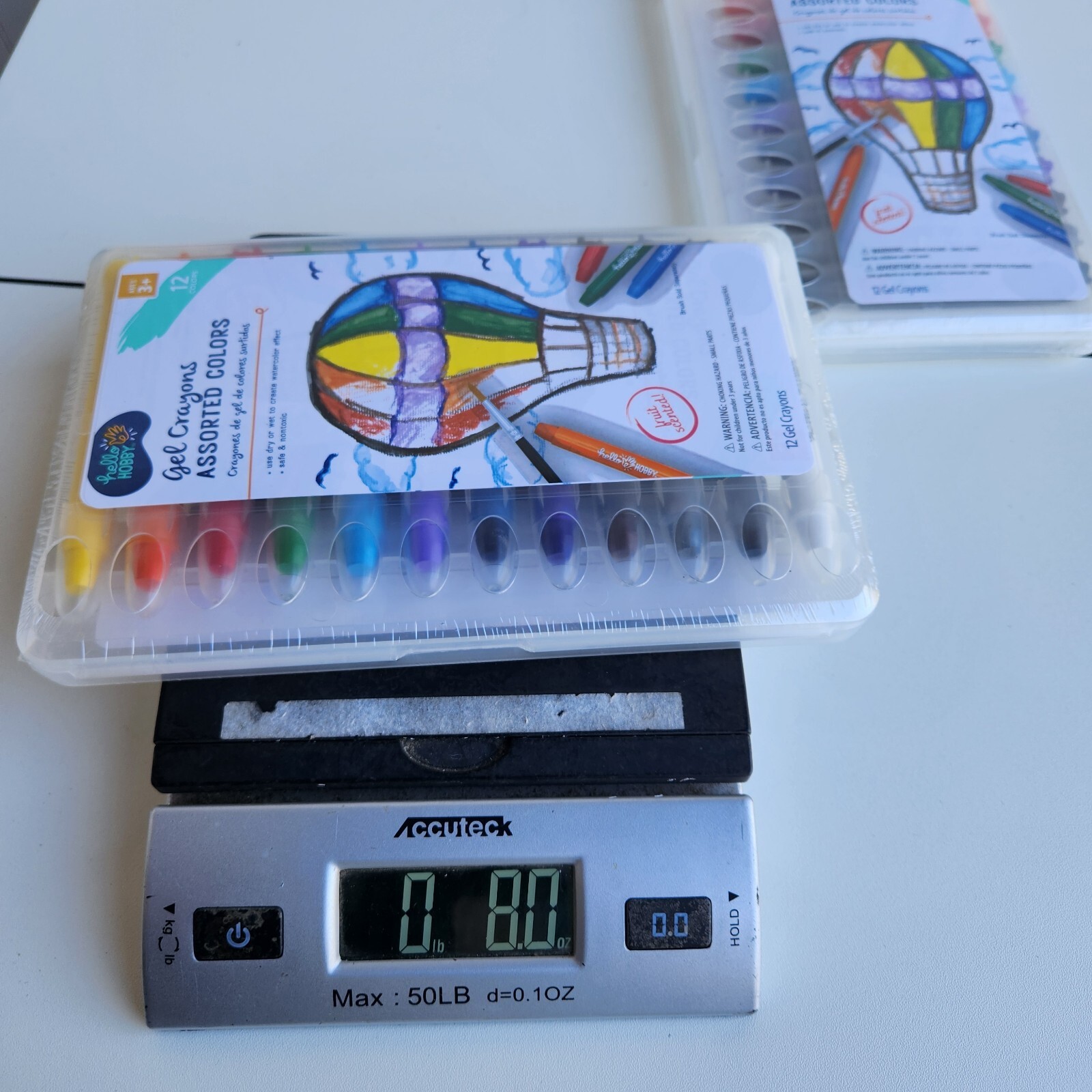 Hello Hobby 12 FRUIT SCENTED GEL CRAYONS | ASSORTED COLORS | Safe & Non-Toxic.