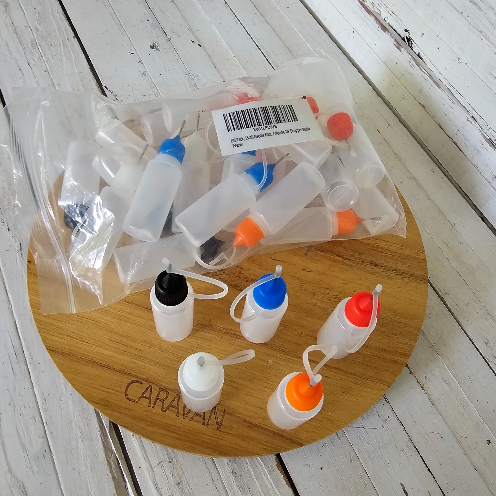 (30) 15ml Plastic Squeezable Dropper Bottle Needle Tip -Precision Tip Applicator