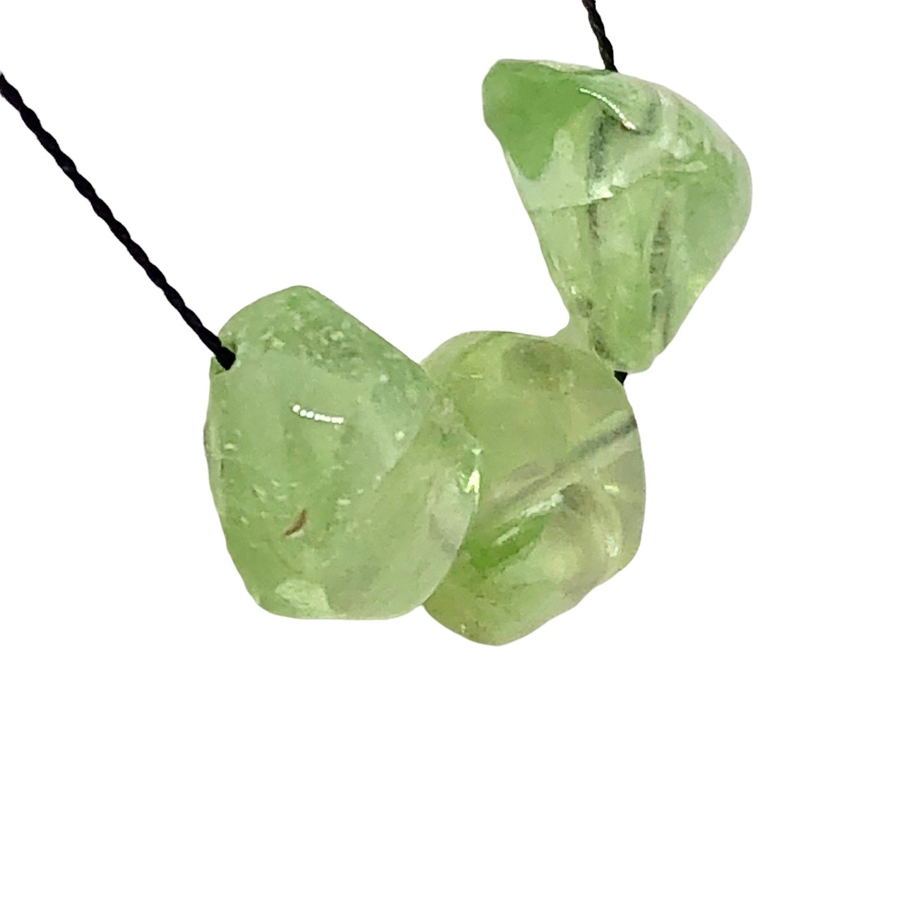 AAA Mint Green Peridot Nugget Pendant Beads | 8×5 to 10x10mm | 2 Beads |