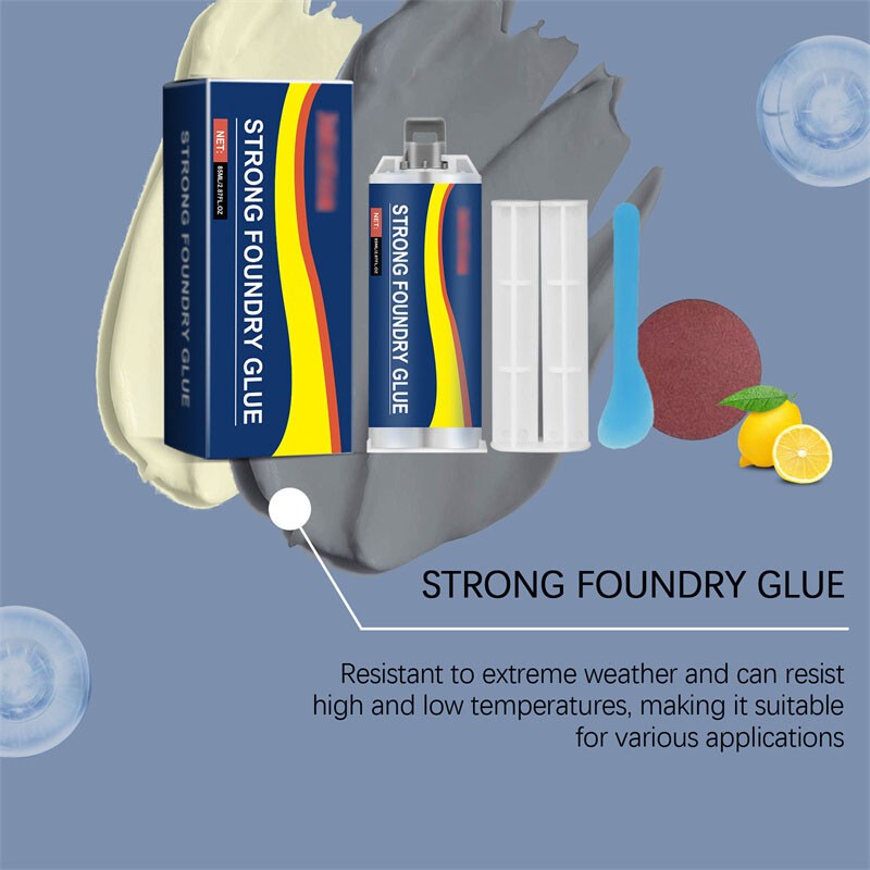 2 Pack Strong Foundry Glue, High Temperature Resistant Casting Metal Repair Glue