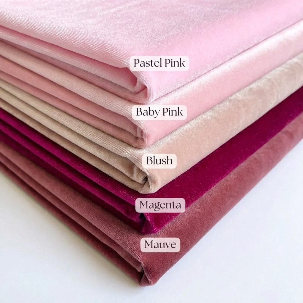 Soft Stretch Velvet Fabric By The Yard 58″ Wide Sewing Crafts 50+ Colors USA