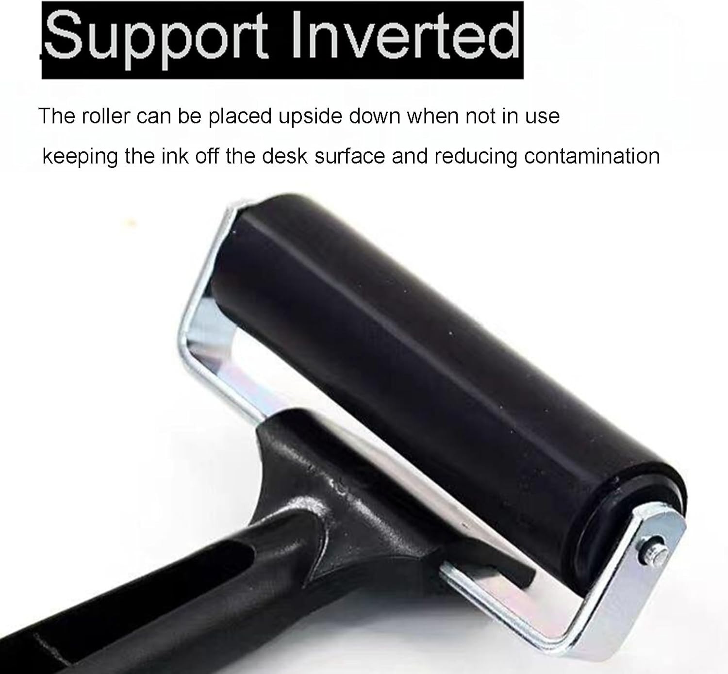 3-Pack Hard Rubber Brayer Rollers 1.4/2.4/4 Inch for Printmaking Ink Stamping