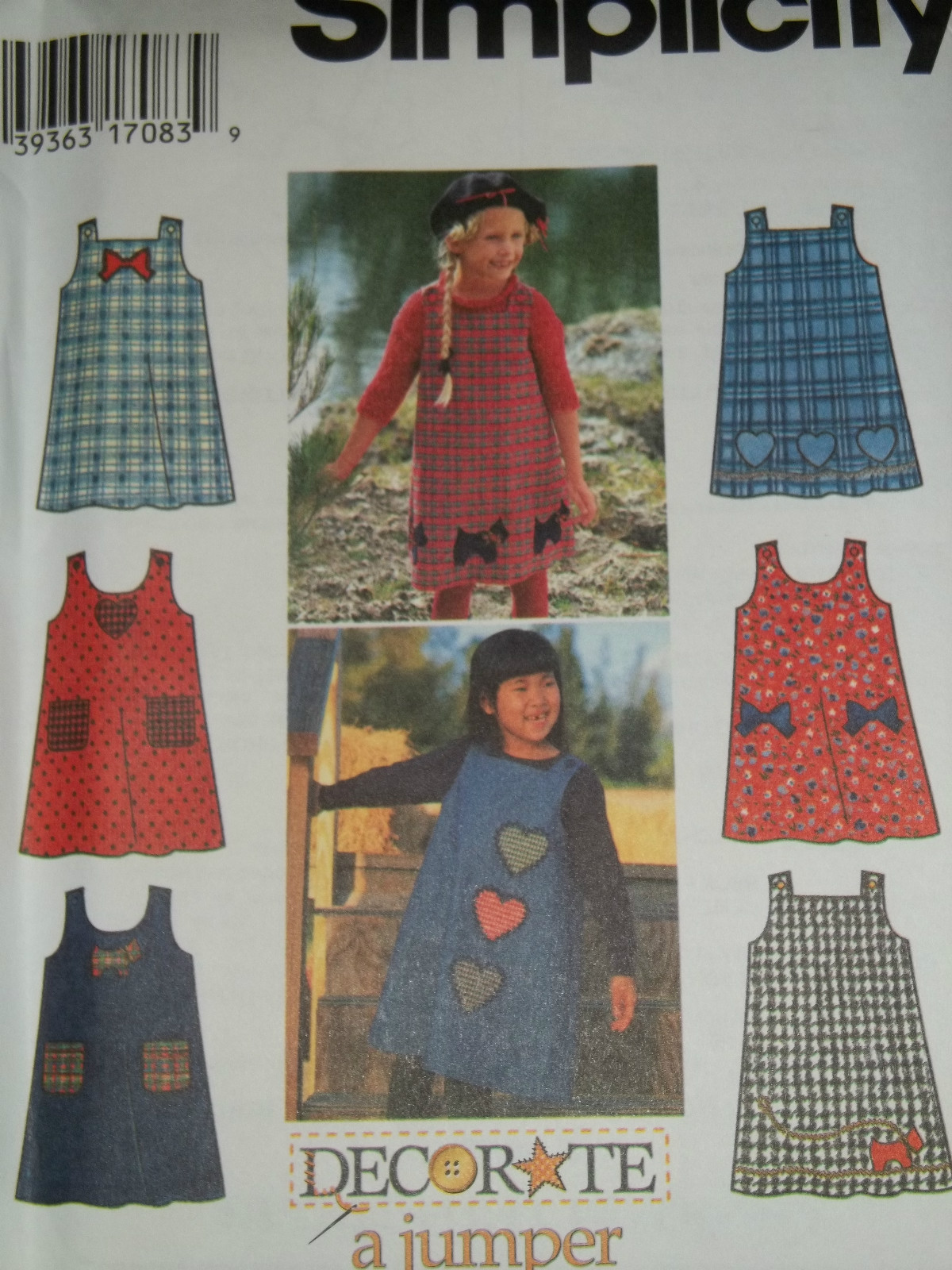 🌺 UNCIRCULATED SIMPLICITY # 9734 – GIRLS CUTE PULLOVER JUMPER PATTERN 3-6 FF