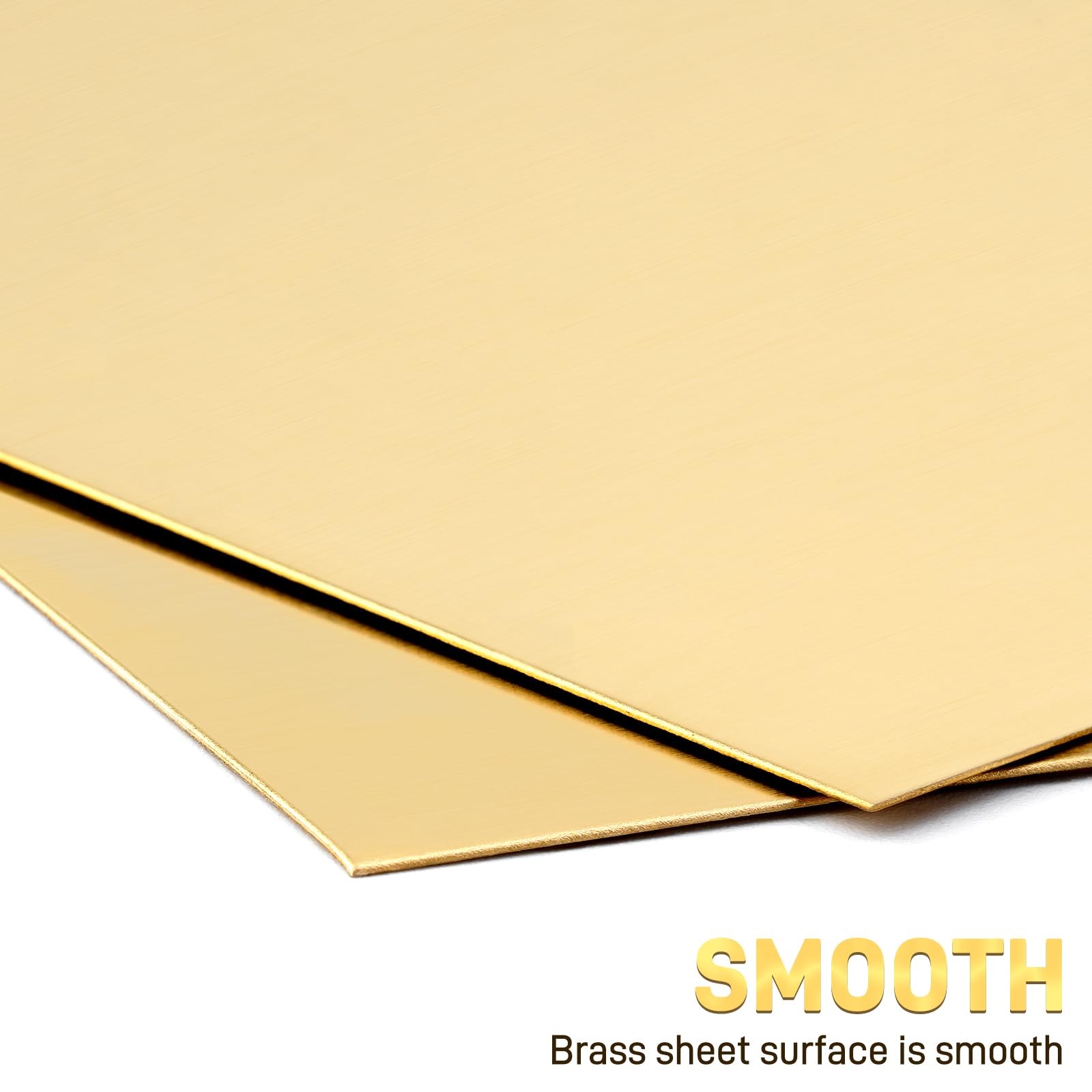 ELECTRAPICK 2 Pcs Brass Sheet, 24 Gauge(0.5 mm) 24 Ga Thickness, Gold