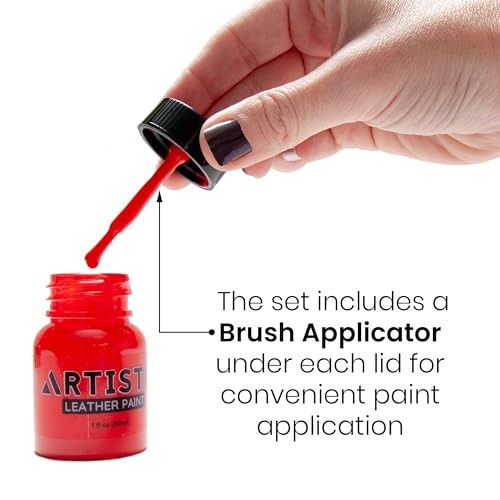 Leather Paint Set with Brush Applicator, Acrylic Shoe Dye, 12 Colors