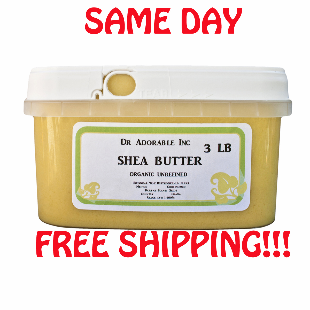 Premium Shea Butter 100 % Pure Organic Natural Raw Grade A Yellow You Pick Size