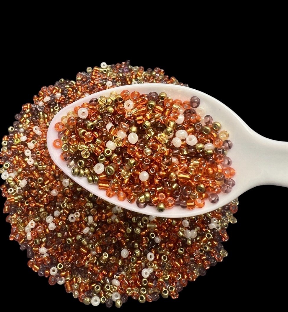 8g Autumn Harvest Glass Seed Bead Mix Assorted Sizes Jewelry Making Crafts