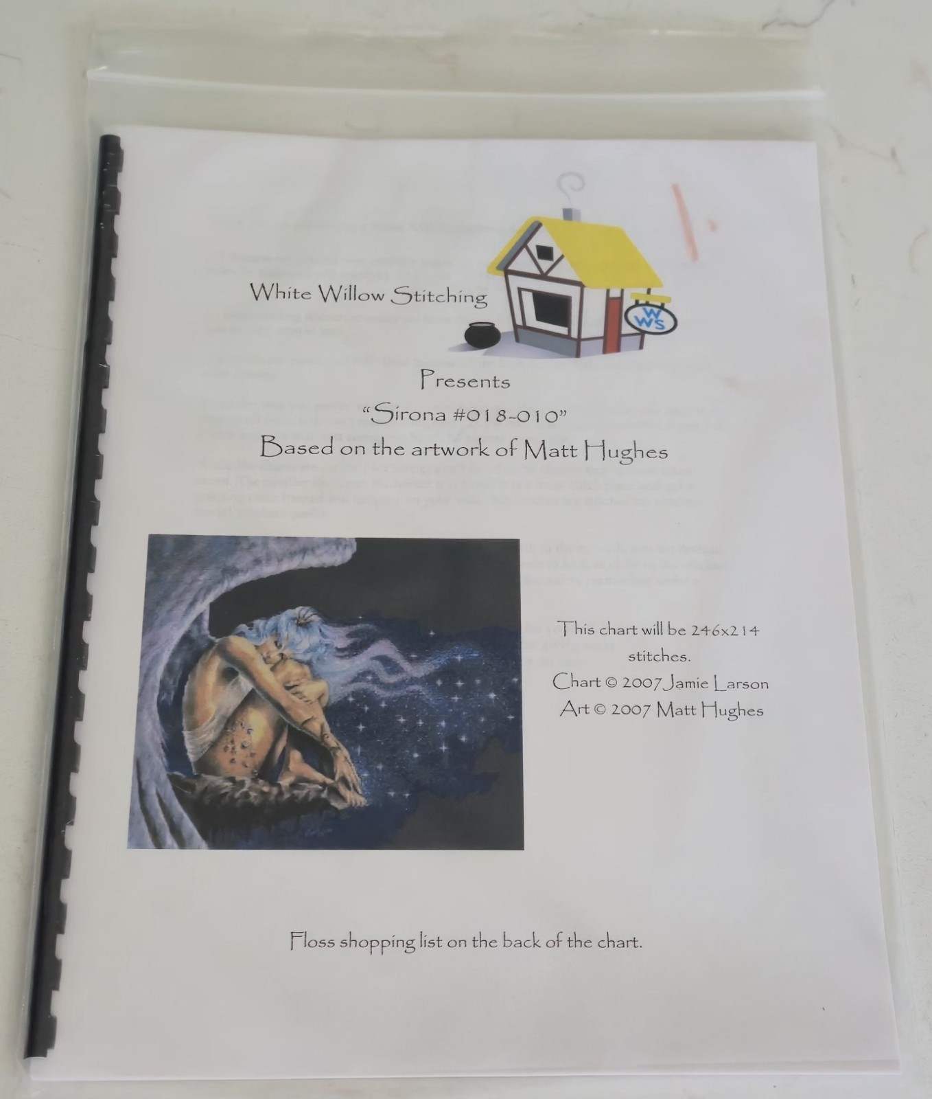 White Willow Stitching Sirona 018-010 Cross Stitch Chart Pattern
