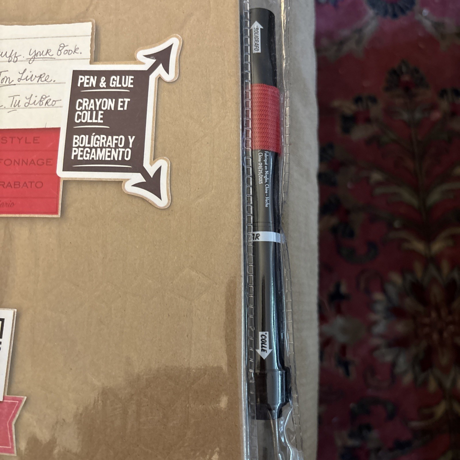K &Co K&Company Doodle Style Smash Book 8×10 Pen Journal Scrapbook Red NEW
