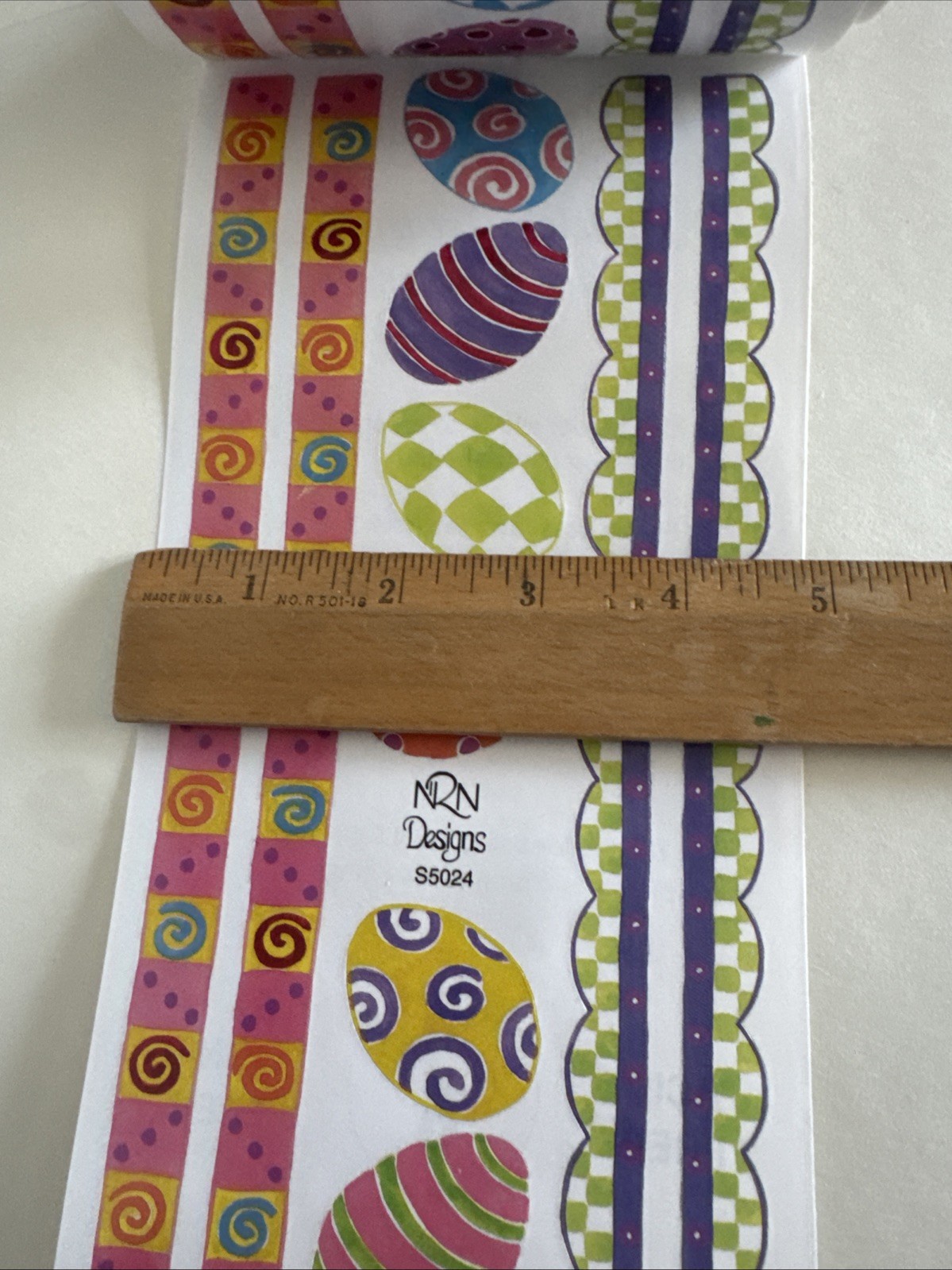 Easter Egg Border Sticker ROLL NRN Designs Scrapbook Stickers Eggs Spring