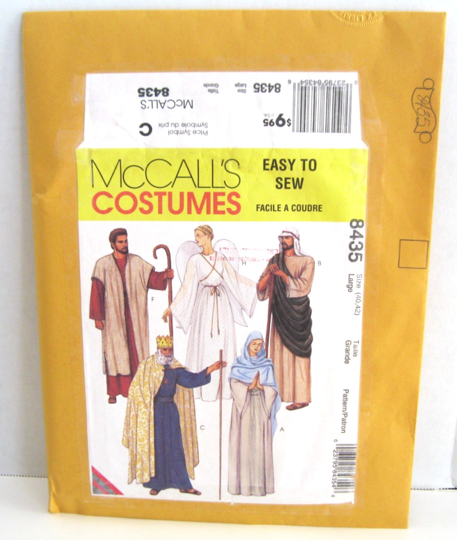 McCall’s 8435 Nativity /Biblical Unisex Adult Costume Pattern Large (40, 42) UC