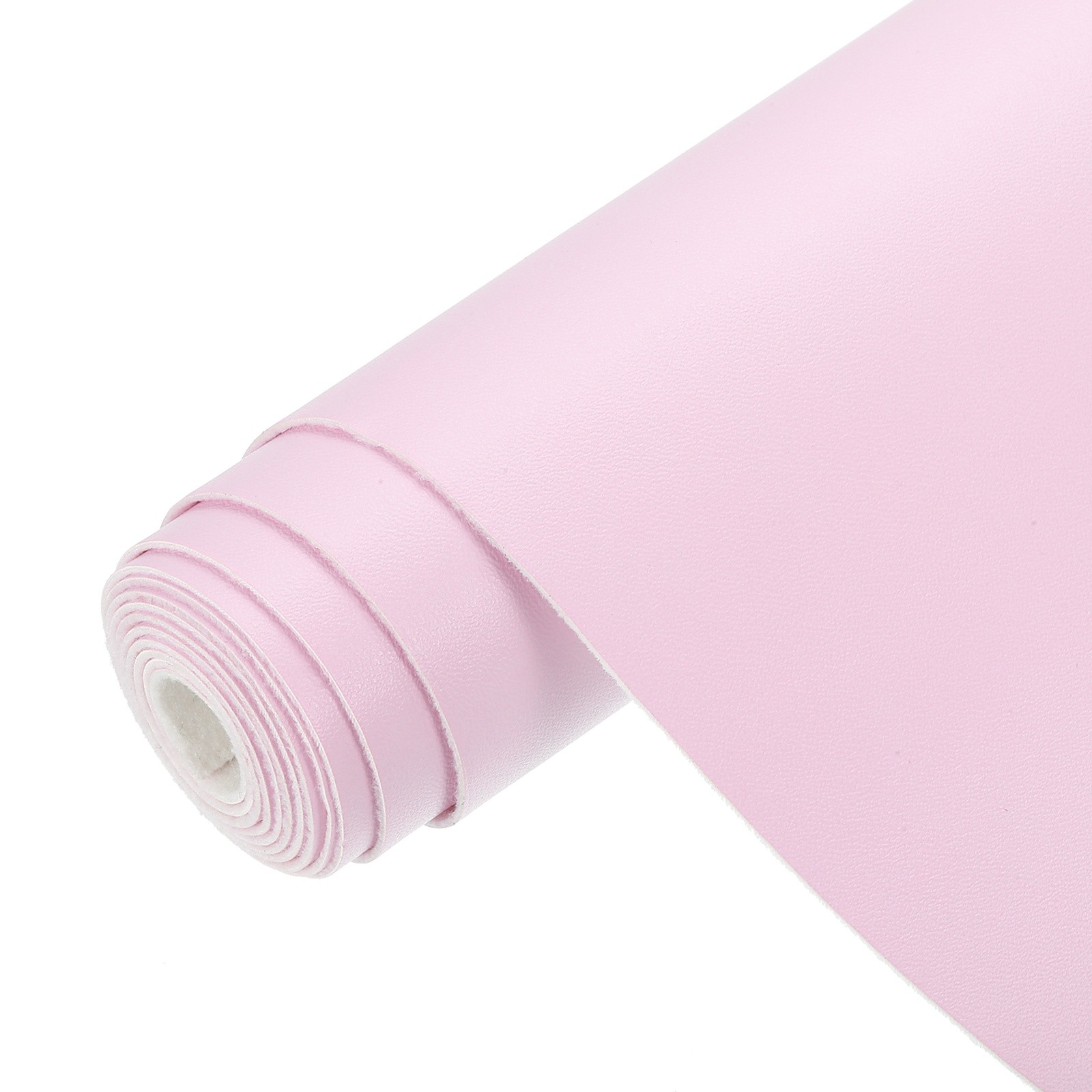 PU Faux Leather Fabric 0.4 Yards Synthetic Leather Material Pink