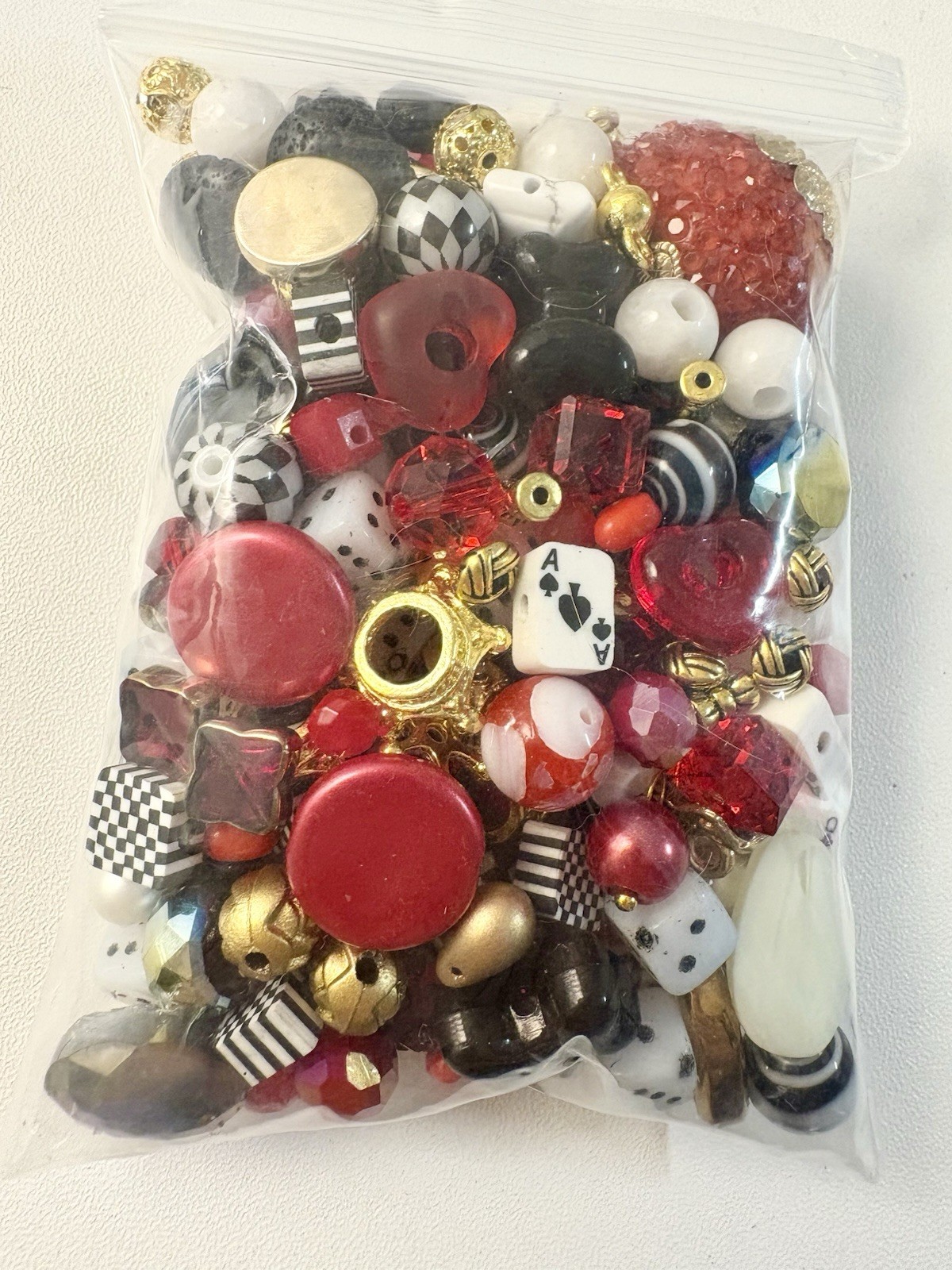 Casino Nights BEAD MIX for Jewelry Making – Glass, Gemstone, Boho, Czech