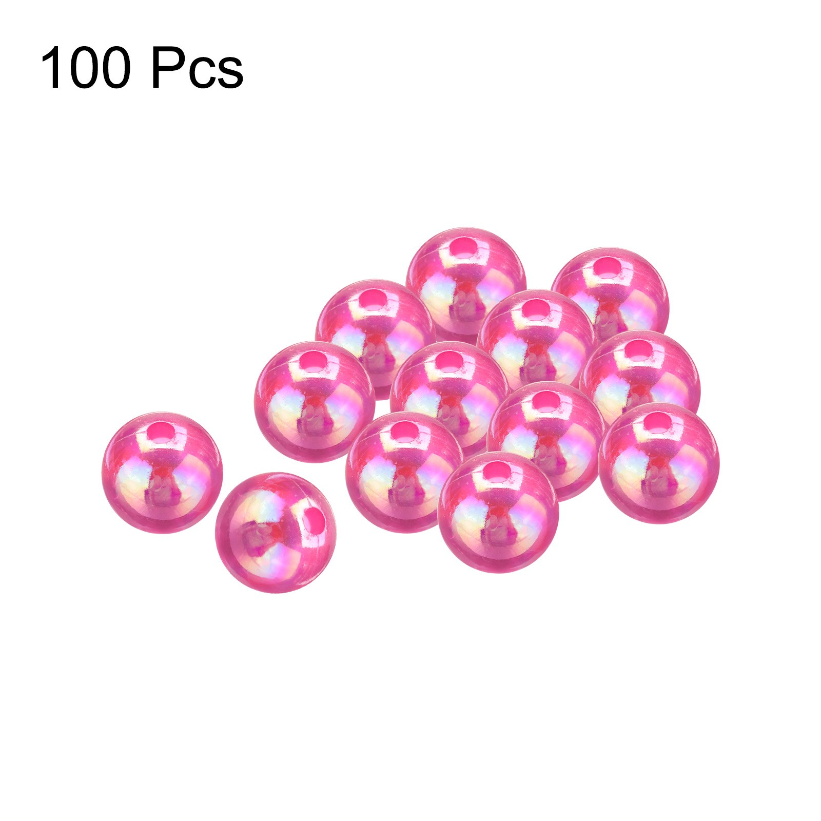 100pcs Acrylic Round Beads AB Colors 12mm Loose Craft Beads Light Purple AB
