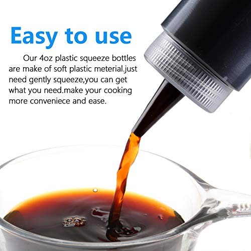 Squeeze Bottle, Shekure 30Pcs 4 Oz Premium Food Grade Plastic Bottles with