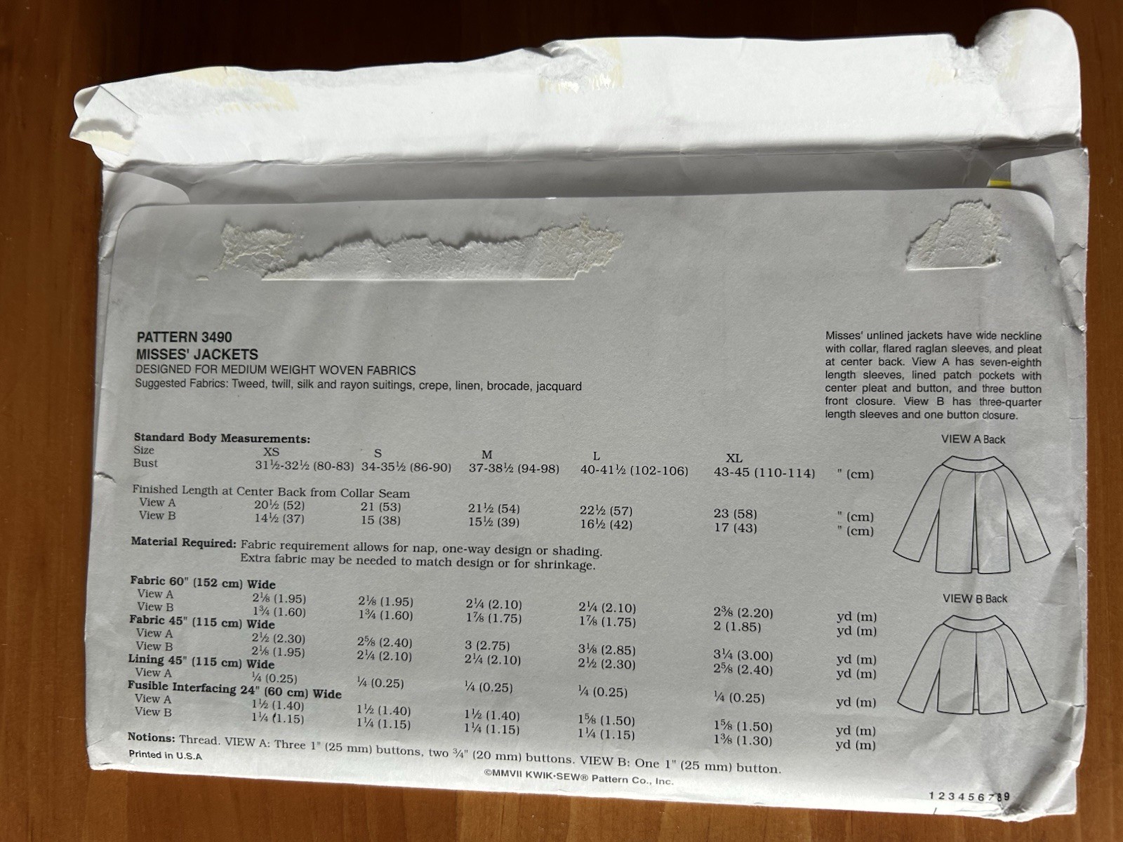 Womens Uncut Jacket Sewing Patterns, Lot of 8, Med-Lrg Or All Sizes