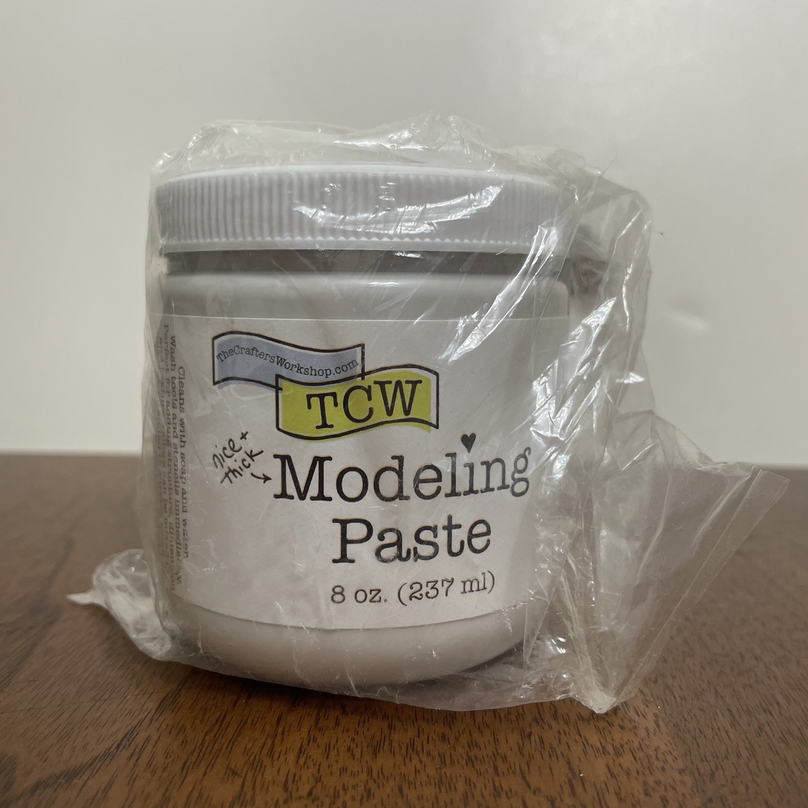 Modeling Paste White 8 oz Thick Texture Dimensional Art Medium TCW Crafters