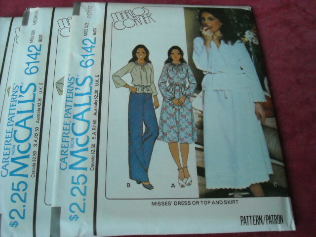 💐1978 UNCIRCULATED McCALL’S #6142 – LADIES DRESS-TOP & SKIRT PATTERN PT-LG FF