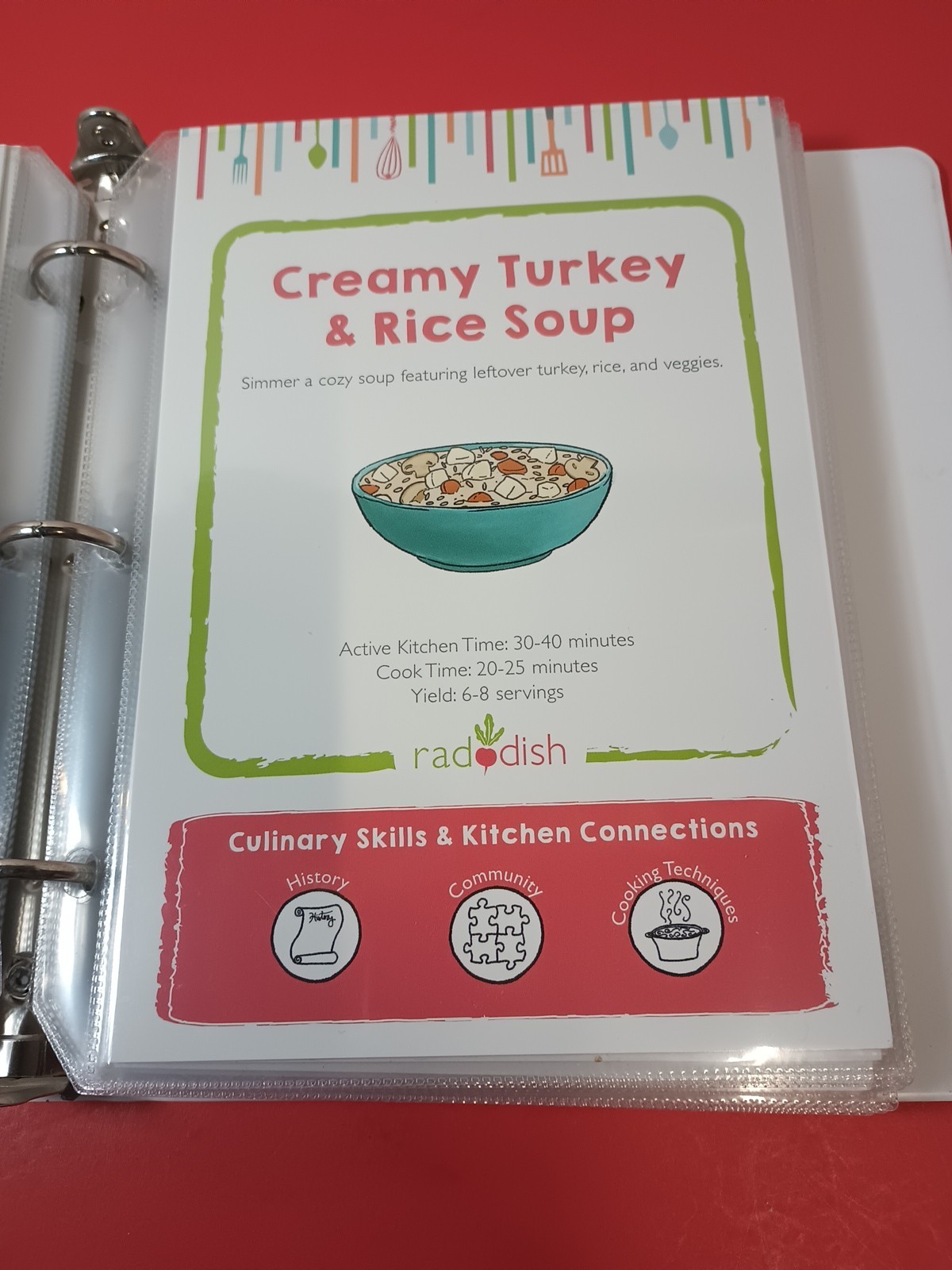 Lot Of 18 RADDISH KIDS Cooking Recipe Cards, INSTRUCTIONS, TRI-FOLD +12 Cards