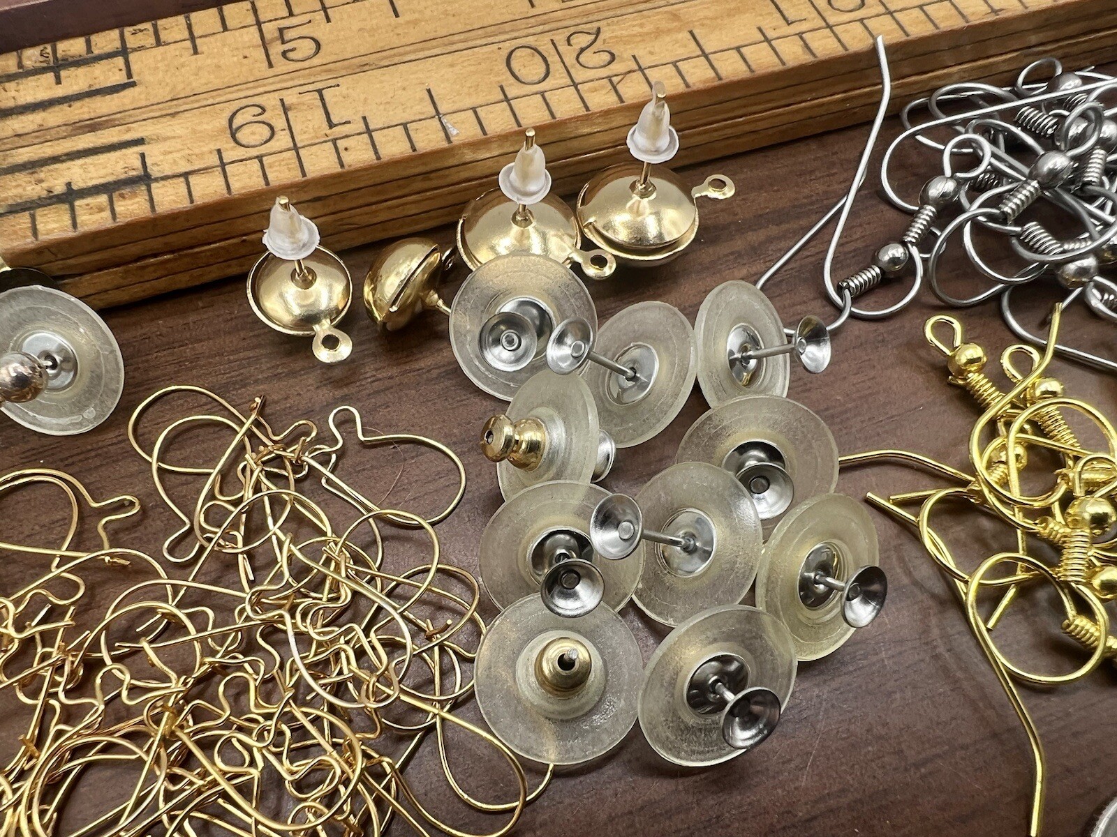 161 Pairs Pierced Earring Findings Mixed New Old Stock DIY Jewelry Making Lot