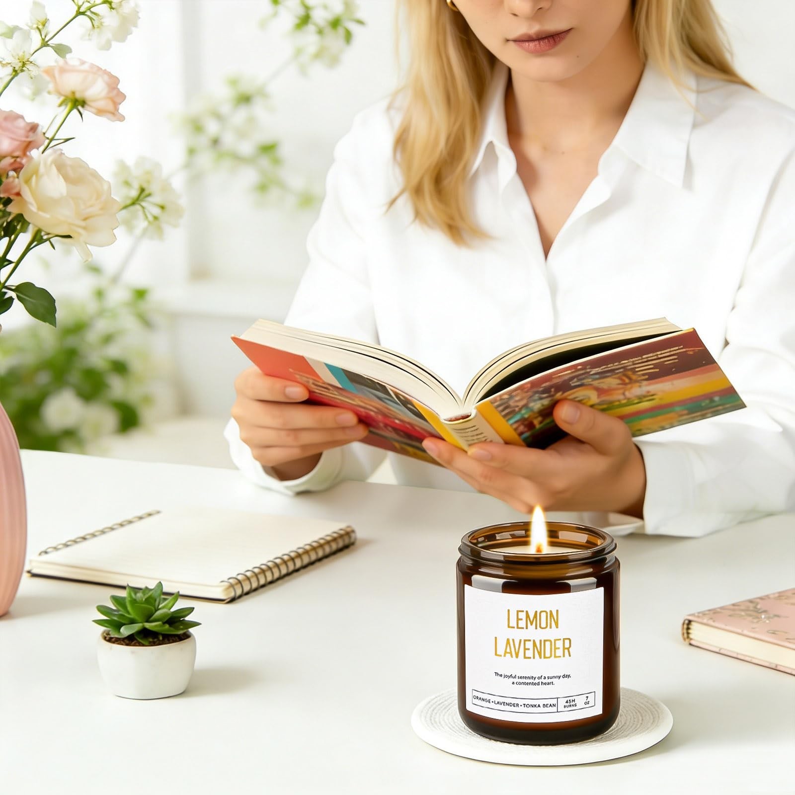 Candles for Home Scented – Soy Candles Non Toxic, 6 Pack Candle Gift Set | 42…