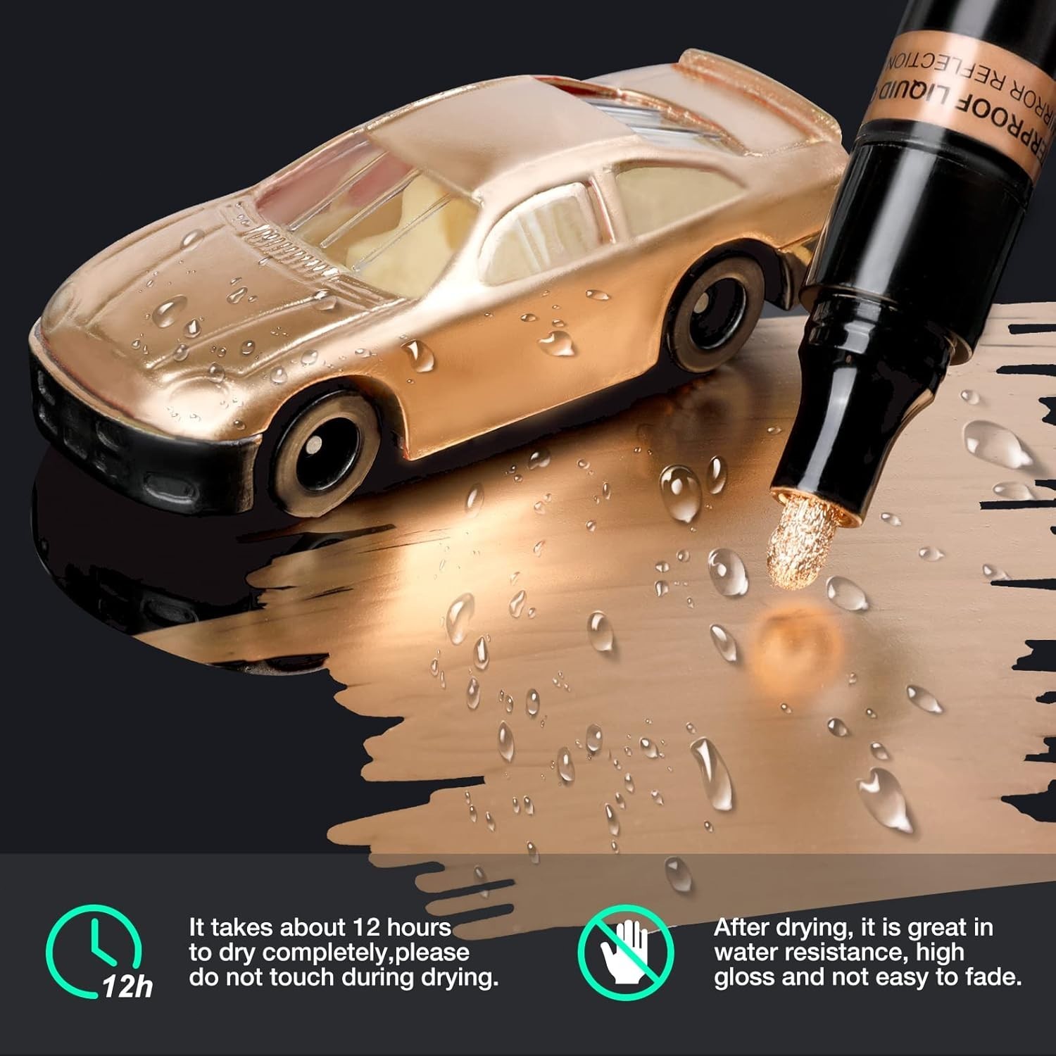 Liquid Chrome Mirror Markers Pens Waterproof DIY Paint Marker for Art Craft US